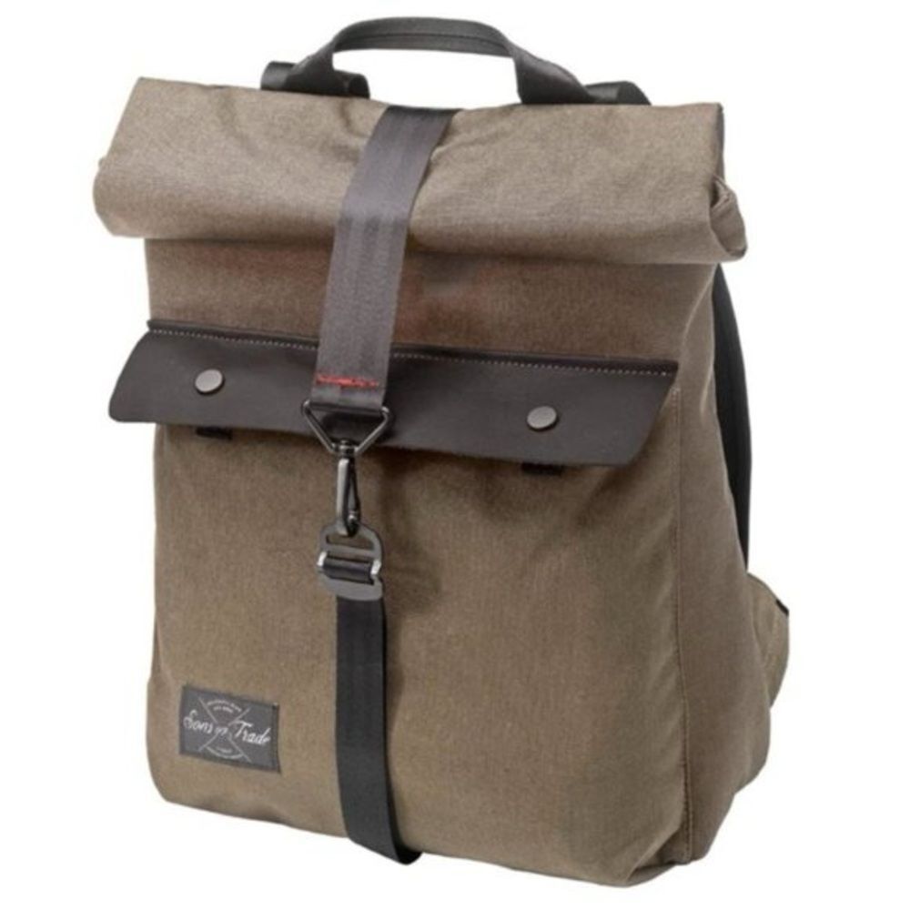 Sons of Trade Pioneer Backpack | Waxed Canvas & Leather Flap Roll-Top | Utulity